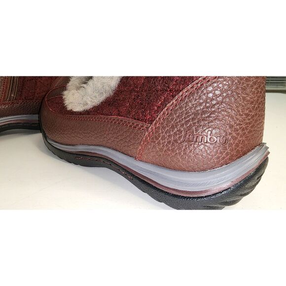 Jambu Eskimo Women's Burgundy Faux Fur Lined Leather Snow Boots 7M - Picture 9 of 12